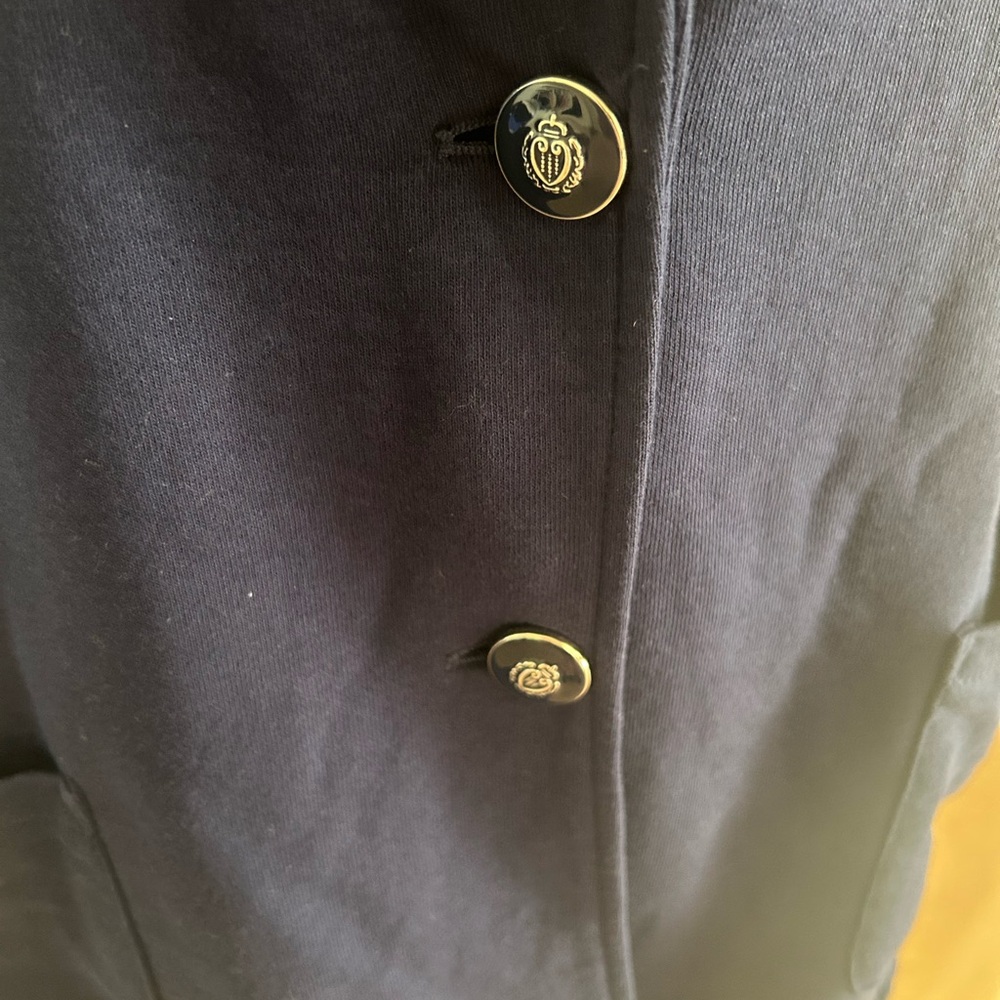 New Susan Graver Weekend Marina Knit Notch Collar Blazer BlueDiamond size 1XP - Picture 5 of 9